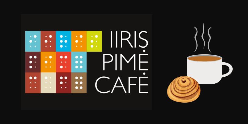 Piirroskuvassa kahvikuppi ja pulla.